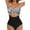 Black Striped, variant on SOMER Women's One Piece Swimsuits Tummy Control Cutout High Waisted Bathing Suit Wrap Tie Back 1 Piece Swimsuit