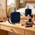 thumbnail image 4 of Silicone Mini Makeup Bag,Waterproof Lightweight Zippered Cute Purse with Wrist Strap for Bathroom Daily Use Travel,Dark Blue, 4 of 6