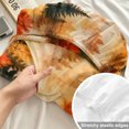 thumbnail image 4 of Cal.King Size Fitted Sheet Set - Fall 3 Piece Bedding Sets 16" Deep Pocket Fitted Sheet with 2 Pillowcases, Watercolor Orange Red Maple Leaves Green Pine Trees Brushed Microfiber Hotel Bed Sheets, 4 of 9