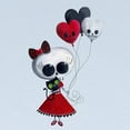 thumbnail image 2 of CafePress - Cute Skeleton Girl With Spooky Balloons Long Sleev - Long Sleeve Infant T-Shirt, 2 of 2