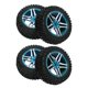 thumbnail image 4 of Drift Wheel Set, RC Car Tire Grip Aleación De Aluminio Goma 5 Poke Para Reemplazo ANGGREK Azul, 4 of 8