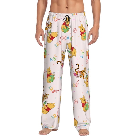 Winnie The Pooh Men's Pajama Pants Sizes M-3XL Casual Long Sleepwear Lounge Pants Athletic Pant Workout Joggers Pant(S)