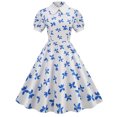 thumbnail image 2 of Pompotops Femmes Col Rond Mode Casual Couleur Unie Fente Irrégulière Jupe Sans Manches Robe de Fermeture Éclair, 2 of 7