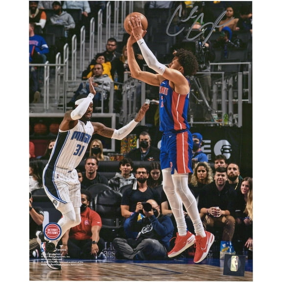 Cade Cunningham Detroit Pistons Autographed 8" x 10" Shooting vs. Orlando Magic Photograph - Fanatics Authentic Certified