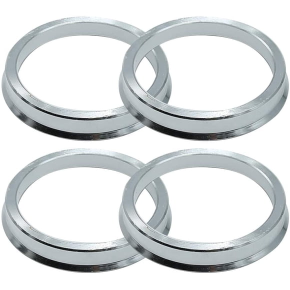 OD 66.5mm - ID 57.1mm Silver Aluminum Wheel Hub Centric Rings Replacement for VW Audi (Pack of 4)