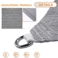 thumbnail image 2 of Sunshades Depot 16' x 16' x 16' Sun Shade Sail Equilateral Triangle Permeable Canopy Light Grey CustomSize Available Commercial Standard, 2 of 6