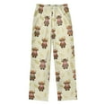thumbnail image 2 of joogoo Cartoon Highland Cattles Pajama Pants Pj Bottoms Sleepwear Lounge M, 2 of 9