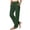 Dark Green, variant on CUSTG Women Casual Pants Summer Straight Leg Elastic High Waist Pants With Pockets Loose Beach Trousers For Daily Wear Leisure Style Linen Pants Women