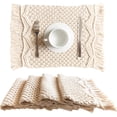 thumbnail image 1 of SHENMO Set de 4 Sets de Table - Sets de Table Boho en Coton Faits à la Main - Moderne Loin, 1 of 5