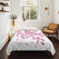 thumbnail image 4 of Pink Flowers Tapestry for Bedroom Wall Hanging Tapestry, Pastoral Botanical Blossom Tree Branches Ceiling Backdrop Tapestries Poster Blanket Wall Decor for Teens Room Living Room Dorm 59" x 90", 4 of 8