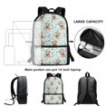 thumbnail image 6 of Uourmeti Polyester School Backpack Daypack with Highland Cow Floral Pattern - Spacious for Student Travel and Daily Use, 6 of 6