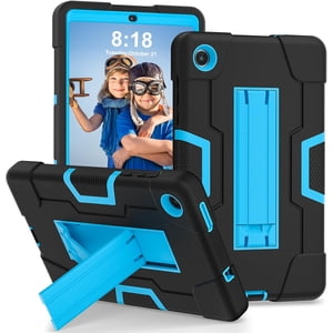 REQO Lenovo Tab M8 4th Gen Case 2023 Release,Kids Friendly Lenovo M8 Tablet 4th Case with Kickstand,Heavy Duty Protective Cover for Lenovo Tab M8 4th Gen Case 8.0 Inch (TB300FU/TB300FX)- Black+Blue