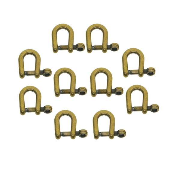 Abbraccia 10Pcs Buckles Bracelet Clips Zinc Alloy Screw in Shackle Key Chian Rings Screw Pin for DIY Leather Backpacks Bronze