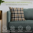 thumbnail image 4 of Brown And Black Tartan Plaid Scottish Soft Plush Throw Pillow Covers 24"x24" Decorative Cushion Cases with Hidden Zipper for Sofa Couch Bed Living Room, Pillow Cover Only Made in USA, 4 of 6