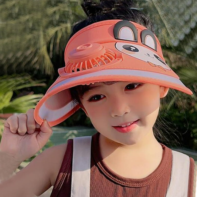 LKWLPD Children's Hat Summer with Fan Sun Visor Hat Men's Women's