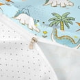 thumbnail image 4 of meiyoeat Cartoon Dino Twin Duvet Cover for Kids, Tropical Spinosaurus Wildlife Twin Bedding, Sky Blue, Reversible, 2pcs, 1 Duvet Cover and 1 Pillowcase, 4 of 6