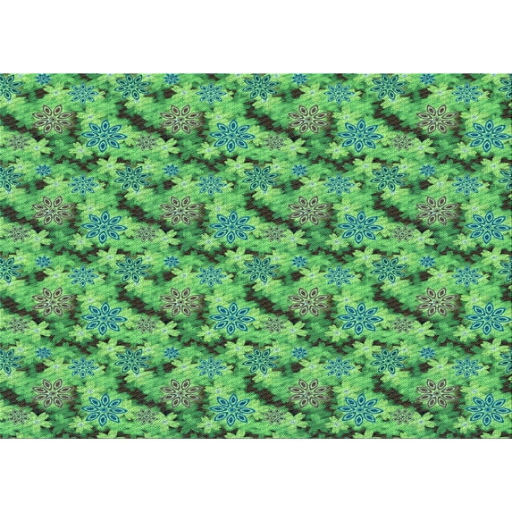 Ahgly Company Machine Washable Indoor Rectangle Transitional Green Area Rugs, 3' x 5'