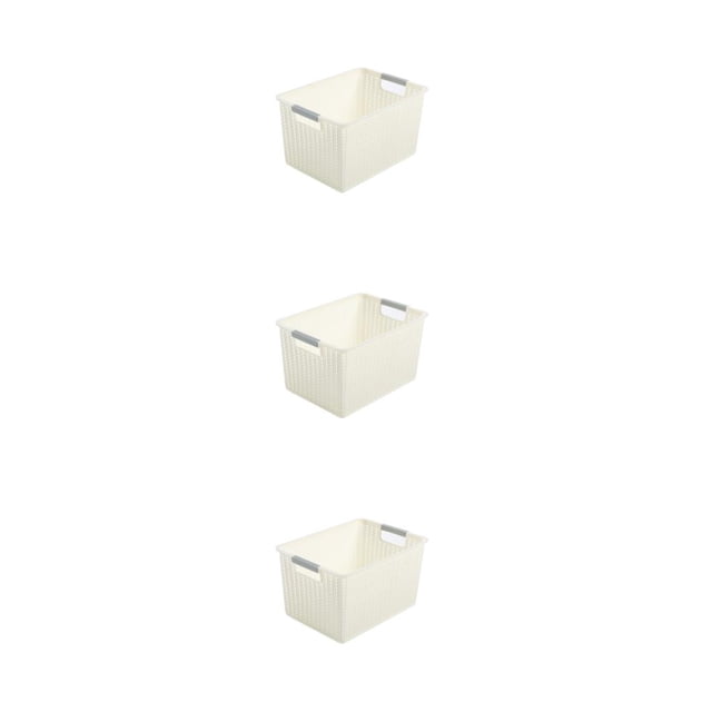 Naiovety Cesta organizadora de ratán de plástico - Solución de almacenamiento versátil para el dormitorio o cualquier habitación hecha de Type1 NO1