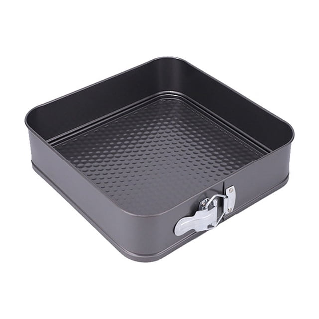 Binwennn Square Non Stick Springform Cake Pan With Clip Closure Metal Baking Dish Removable Bottom For Easy Release Bakeware Organizer Silicone Baking Sheet Silicone Bakeware with Lid Bakeware with
