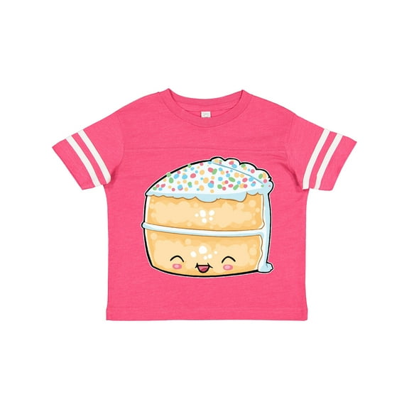Inktastic Cute Smiling Cake with Confetti Sprinkles Boys or Girls Toddler T-Shirt