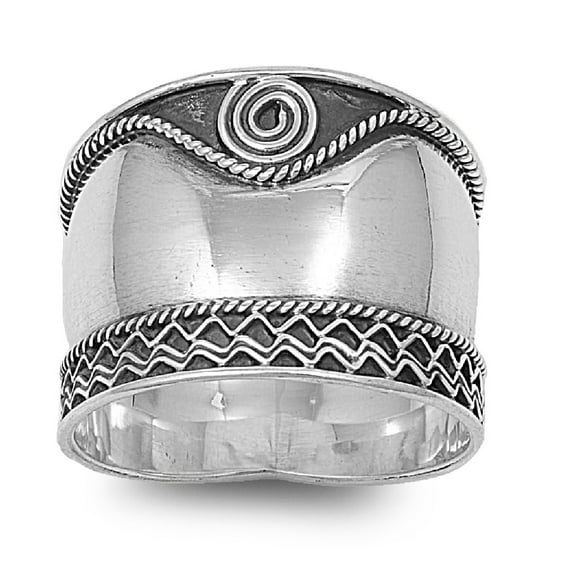 925 Sterling Silver Skilled Artisan Creativity Art Bali Ring Size 7