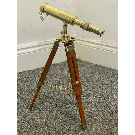 Handmade 10 Inch Antique Brass Telescope Working Spyglass With Tripod Stand Wonderful Memorable Gift Item