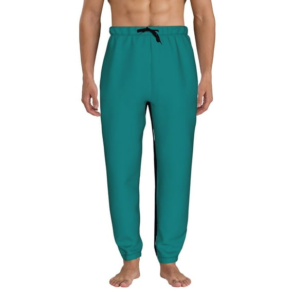 Kdxio Teal Pattern Joggers,Sweatpants for Men with Pockets-Small