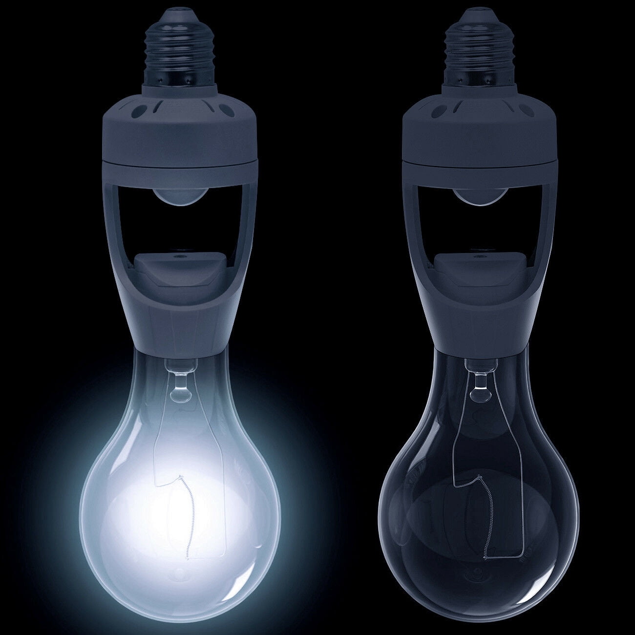 LED Concepts 180° Motion & Dusk-to-Dawn Sensor Light Bulb Socket Cap, 4-Pack