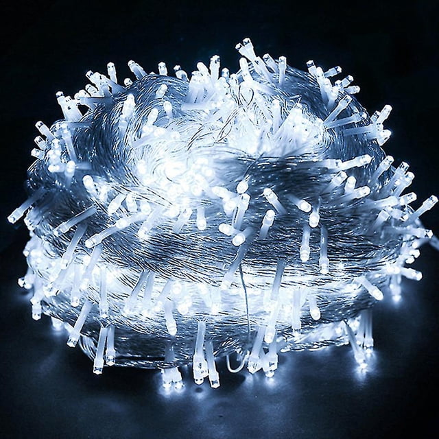 Guirnalda de luces LED navideñas para exterior Thrisdar de 50 m (blancas)