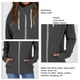 thumbnail image 3 of Mujeres cordón zip up sudadera manga larga stand collar chaqueta Outwear con bolsillo para las mujeres trabajo gris oscuro XL, 3 of 4