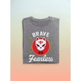 thumbnail image 3 of Brave Fearless Fox Mask T-Shirt Men -Image by Shutterstock, Male Large, 3 of 4