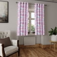 thumbnail image 2 of Ambesonne Pale Pink Grommet Curtain, Vibrant Color Bubbles, 50" x 63", Blue Violet Pale Pink, 2 of 6