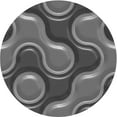 thumbnail image 1 of Ahgly Company Indoor Round Patterned Gunmetal Gray Area Rugs, 6' Round, 1 of 6