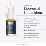 Quicksilver Scientific Liposomal Glutathione - Superior Absorption Oral Glutathione Supplement for Detox & Immune Support - 100 mg of Liquid Glutathione, Gluten Free & Non-GMO (1.7 fl oz)