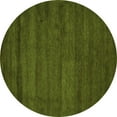 thumbnail image 1 of Ahgly Company Indoor Round Abstract Green Contemporary Area Rugs, 4' Round, 1 of 1