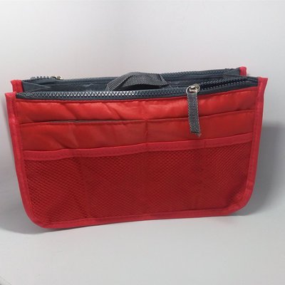 Versión coreana de la bolsa de cosméticos portátil con doble cremallera bolsa de almacenamiento de artículos de tocador multifunción bolsa de almacenamiento de acabado bolsa de viaje roja Zefei Wu 9024735082293