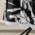 thumbnail image 5 of Coolnut Halloween Tablecloth 60 in,Black and White Halloween Skeleton Hands Party Lace Round Table Cloth Water Resistant Spill Proof Large Table Cover for Kitchen BBQ Hotel Dining Party Decoration, 5 of 7