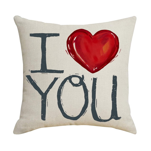 TIMIFIS Valentines Pillows Covers 18x18 In, Red Throw Pillows Covers, Couch Pillows Covers, Valentine's Day Pillows Covers for Large Couch Sofa Home Inside Outside Holiday Party Decor