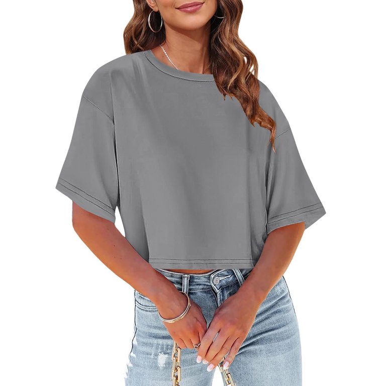 トップス UJOH Cropped Shirt UJOH Cropped Shirt/ Drawstring Hem – CLEMENTINE'S