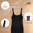 thumbnail image 7 of Quality Hangers Heavy Duty Gray Plastic Hangers 40-Pack with Swivel Hook | 7mm Thick Non Slip Coat Hangers with Accessory Bar | Ideal Clothes Hangers Plastic for Everyday Use | 17 Inches (40, Gray), 7 of 7