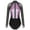 Pink, variant on CHICTRY Womens Rhinestone Ballet Gymnastics Leotard Metallic Long Sleeve Rhythmic Gymnastics Dance Bodysuit Pink S