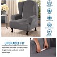 thumbnail image 5 of Dowbom Velvet Wingback Chair Cover 1-Piece Stretch Wing Chair Slipcover Washable, 5 of 7