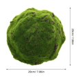 thumbnail image 2 of FRCOLOR Decorative Moss Stones Rock Artificial Greenery Boxwood Balls Foam Half Sphere for Topiary Bowl Floral Arrangements Home Decor 20cm, 2 of 8