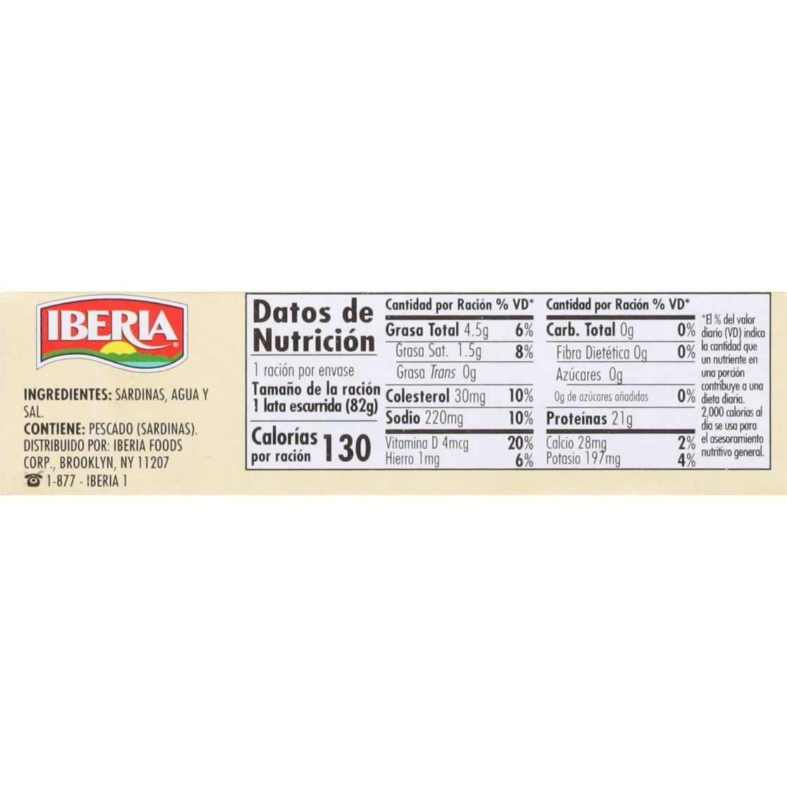 Iberia Skinless and Boneless Sardines in Water 4.2 oz