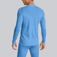 thumbnail image 4 of YAYUBA Men's T-Shirts Cotton Neck Thermal Shirts Long Sleeve Pullover Underwear Shirts Base Layer Thermal Tops, 4 of 8