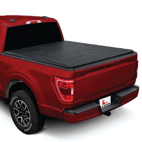 LEER ROLLITUP Compatible avec Ford F-150 2015-2023 avec Lit 5.6 Pieds Housse de Tonneau de Lit de Camion Enroulable 4R112 Profil Bas, Robuste, Installation Facile en 15 Minutes (Noir)