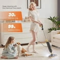 thumbnail image 4 of XX Steam Mop For Floor Cleaning,Lightweight Floor Steamer Cleaner For Hardwood/Tile/Laminate Floors Carpet, 2 Washable Pad, Black And Yellow, 4 of 8