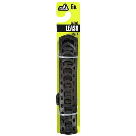Pet Champions: Large Jelly Black Leash, 1 Ct