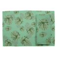 thumbnail image 2 of S4Sassy Green Monstera Leaves Washable Printed Dining Reversible Tablemats With Napkins Set, 2 of 3