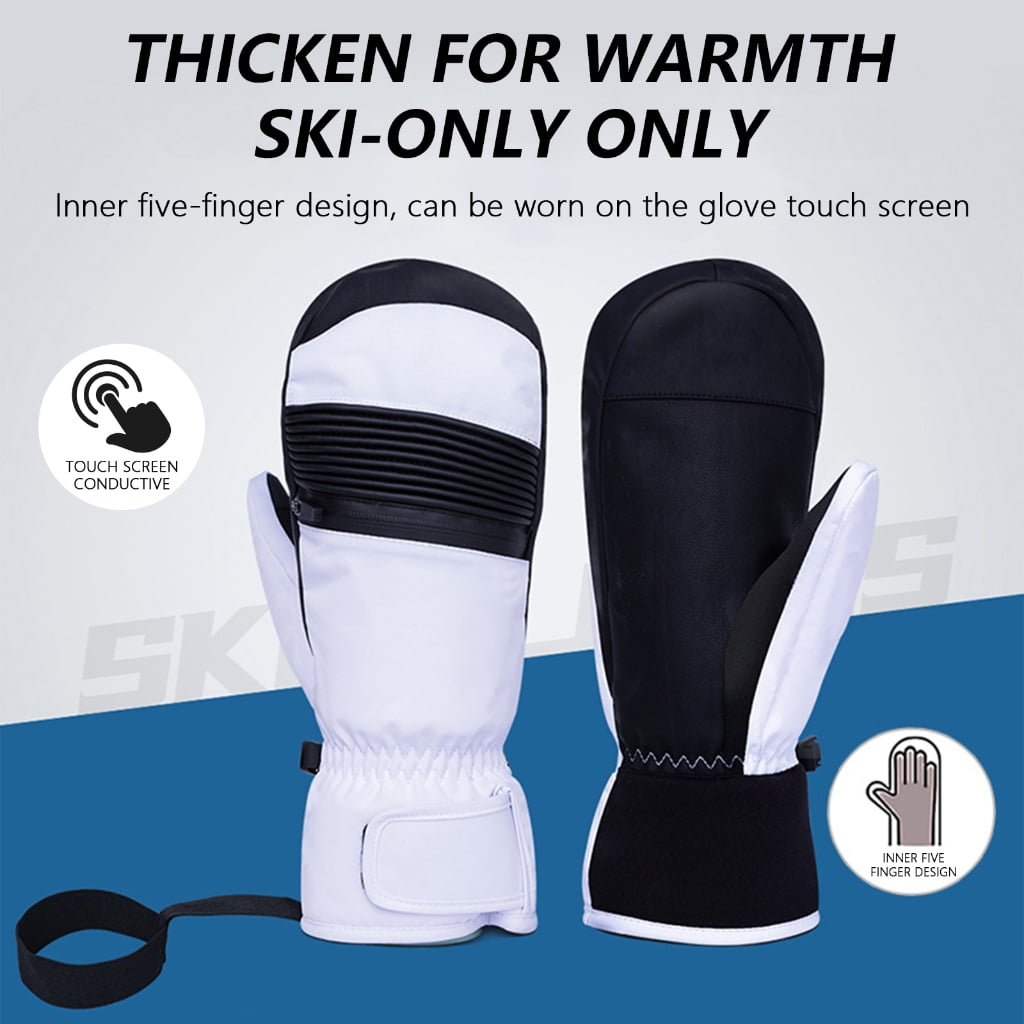 KCAHPAN Thermal Gloves for Skiing Ski Gloves Women Winter Gloves Watertight Snow Gloves